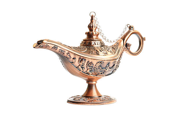 Aladdin magic lamp isolated on white Aladdin magic lamp isolated on white magic lamp photos stock pictures, royalty-free photos & images