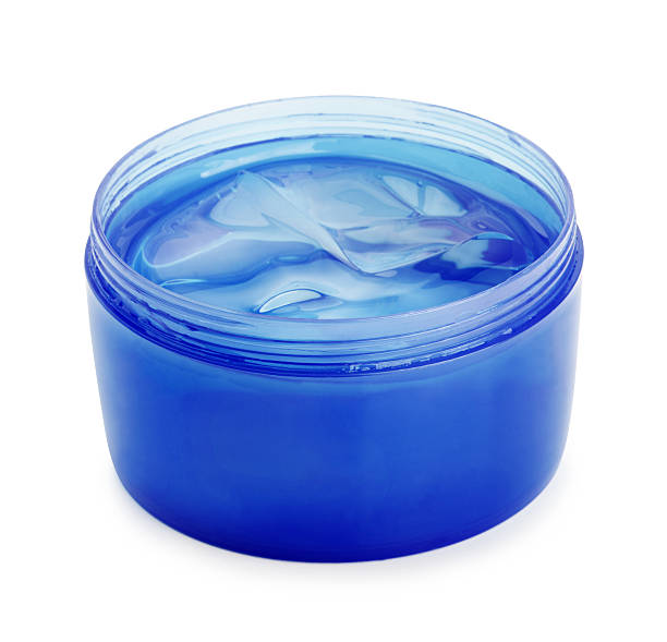 blue creme - dermatology pomade facial cleanser cosmetics stock-fotos und bilder