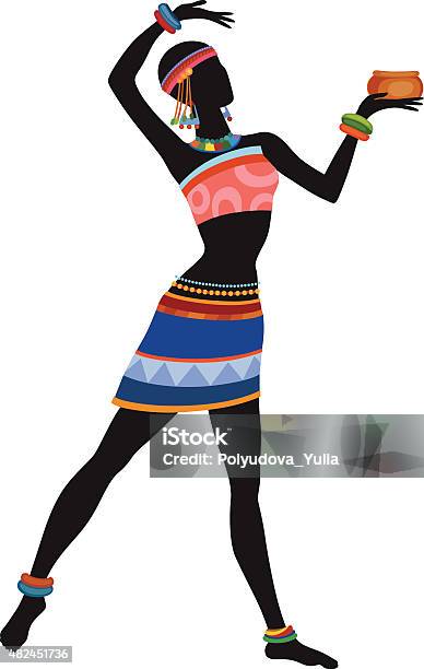 Ethnic Dance African Woman Stock Illustration - Download Image Now - 2015, Abstract, Adult