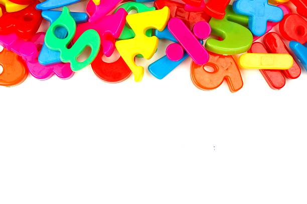 istock Top border of toy magnetic letters 482451782