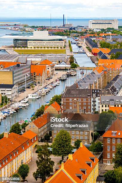 Copenhagen City Denmark Scandinavia Stock Photo - Download Image Now - 2015, Aerial View, Architecture