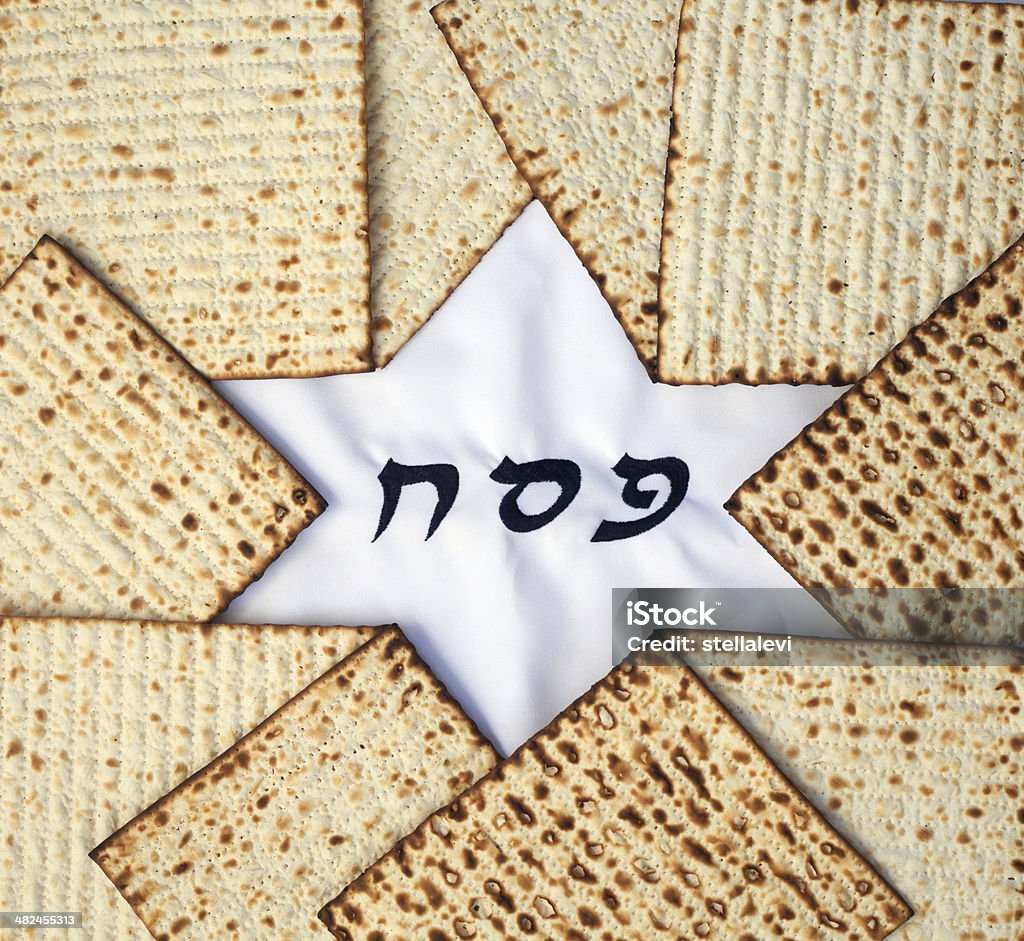 Matzo e Estrela de david - Foto de stock de Páscoa judaica royalty-free