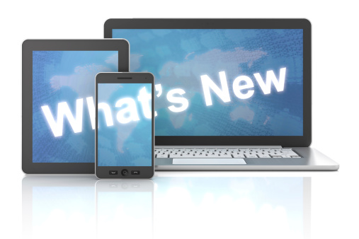 What's new on laptop,digital tablet and smartphone, 3d render