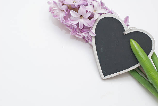 Wooden heart and flower