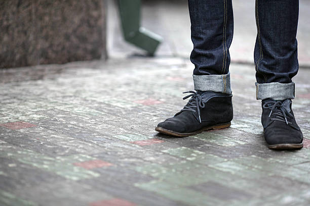 istock Confident man posing in selvedge  jeans 482457004