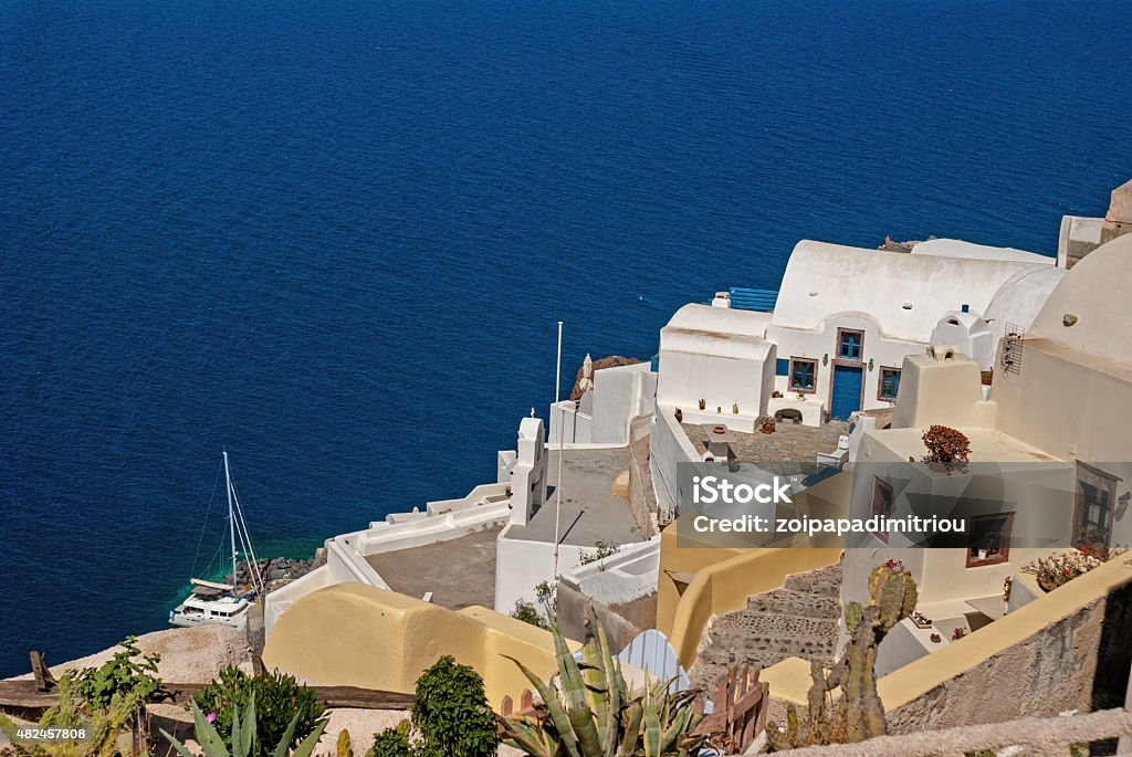 Architecture on Santorini island, Greece 2015 Stock Photo