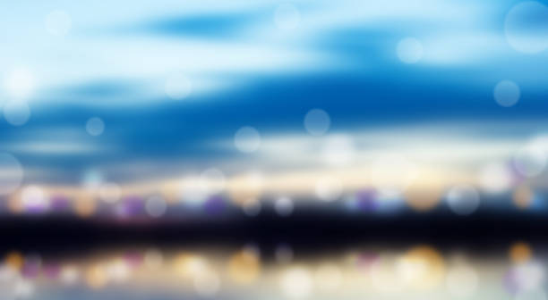 istock Defocused city night filtered bokeh abstract background. 482457876