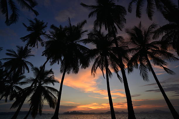 Wide angle sunset at Un Pao beach.