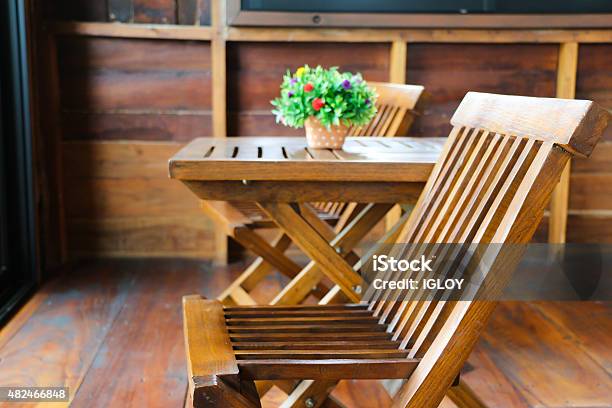 Table And Chair Indoor Stock Photo - Download Image Now - 2015, Apartment, Blank