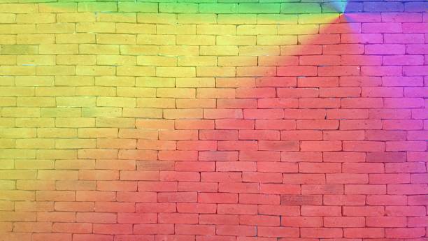 istock Vintage Blur and colorful background brick wallpaper 482467206