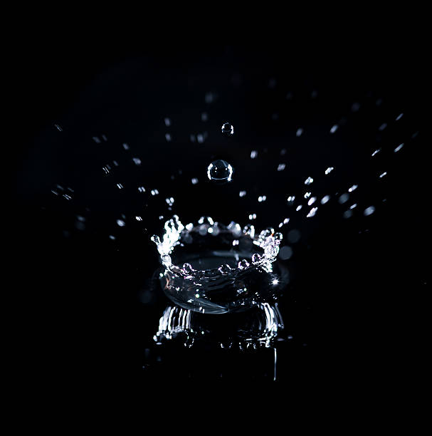 istock brilliant drops transparent water on black background 482468127