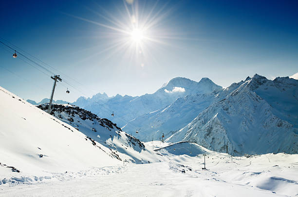 istock Slope on the skiing resort. 482468478