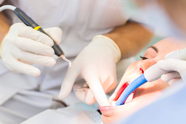 istock Cute young women at the dentist 482468587
