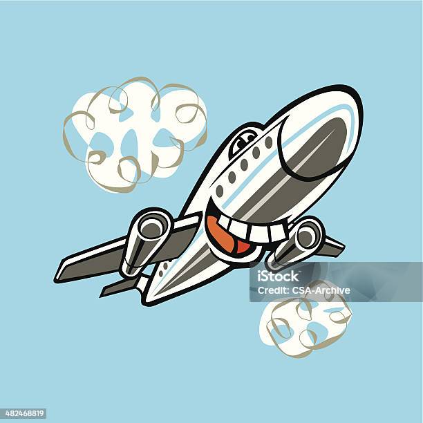 空の飛行機 - キャラクターのベクターアート素材や画像を多数ご用意 - キャラクター, レトロ調, 旅客機