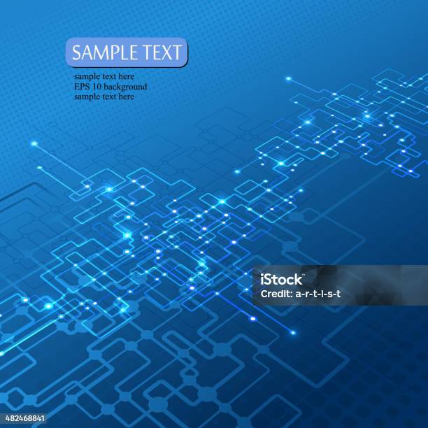 Network Testing Blue Background Blue Background With Network Elements Stock Illustration - Download ...