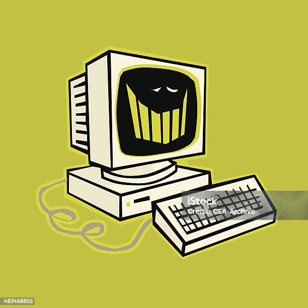 Ilustración de Teclado De La Computadora Y y más Vectores Libres de Derechos de Monitor de ordenador - Monitor de ordenador, Tecnología, Ordenador