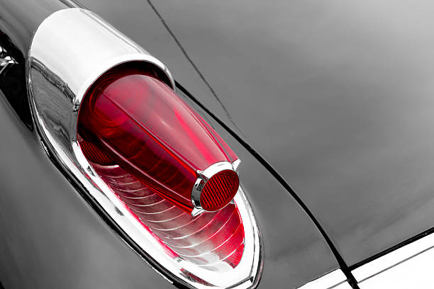 istock Rear lights of an Old vintage car 482469097