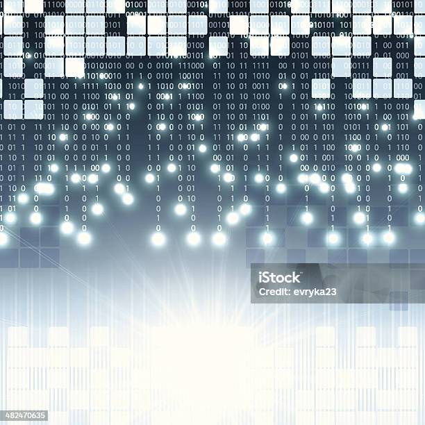 Abstract Tech Binary Background Stock Illustration - Download Image Now ...