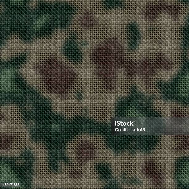 Army Green And Brown Woodland Camouflage Fabric Texture Background Stock Photo - Download Image Now