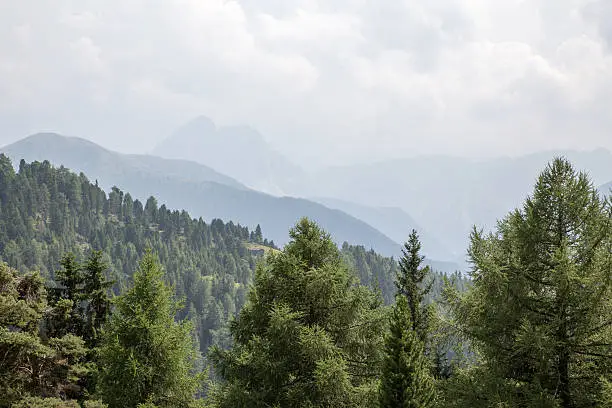 View to the mountain "Peitlerkofel" near Brixen/Bressanone, South Tyrol, Italy.