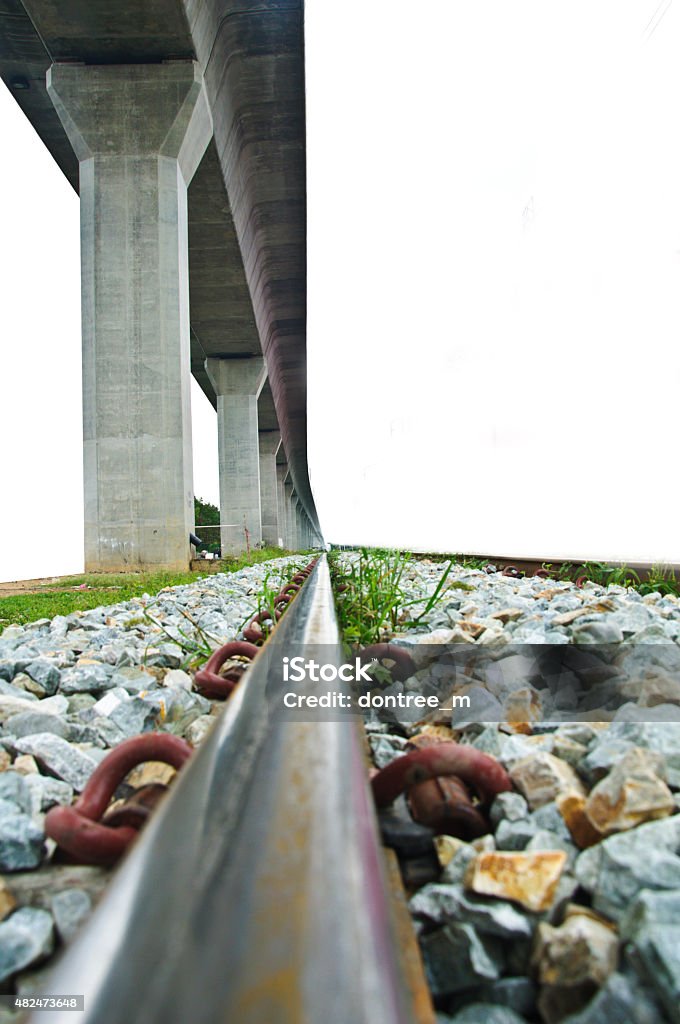 railway tracks in city at Thailand 2015 Stock Photo