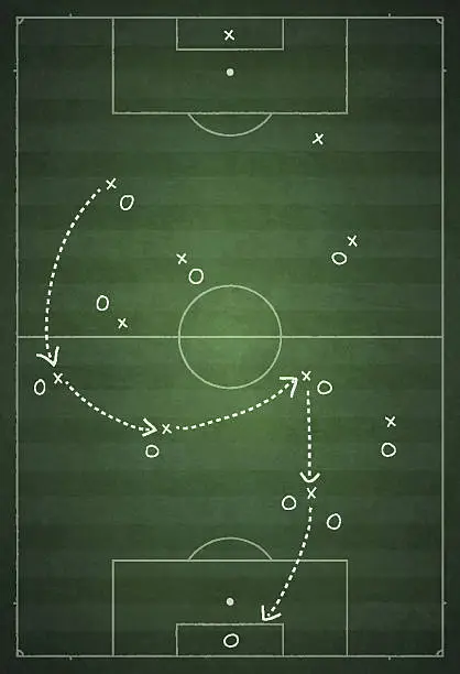 Vector illustration of Game Plan - Concept of coordination