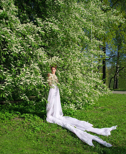 istock woman in the flower Bush 482475852
