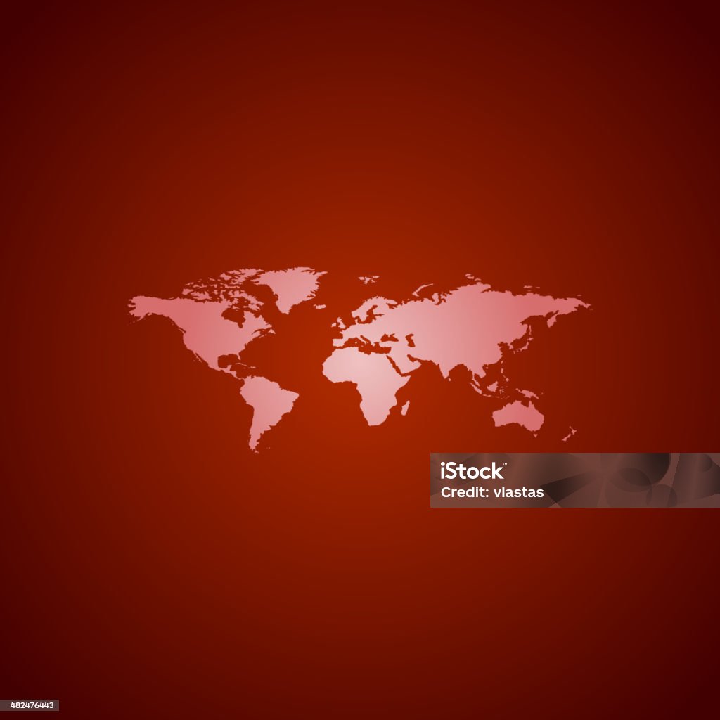 World Vector Red Red World Stock Illustration - Download Image Now - Abstract, Africa ...