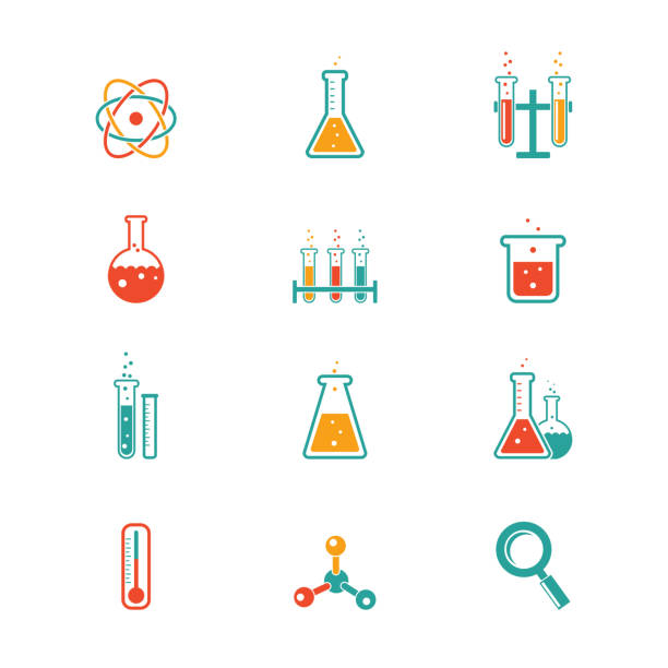 illustrations, cliparts, dessins animés et icônes de chimie icônes - test tube laboratory chemical science