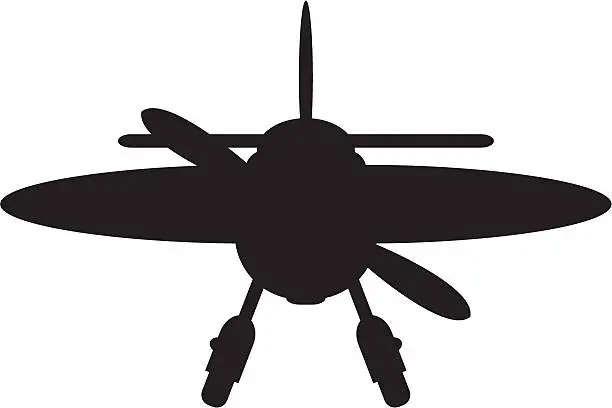 Vector illustration of Plane Silhouette