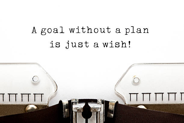 objetivo sin un plan es simplemente un deseo - setting goals fotografías e imágenes de stock