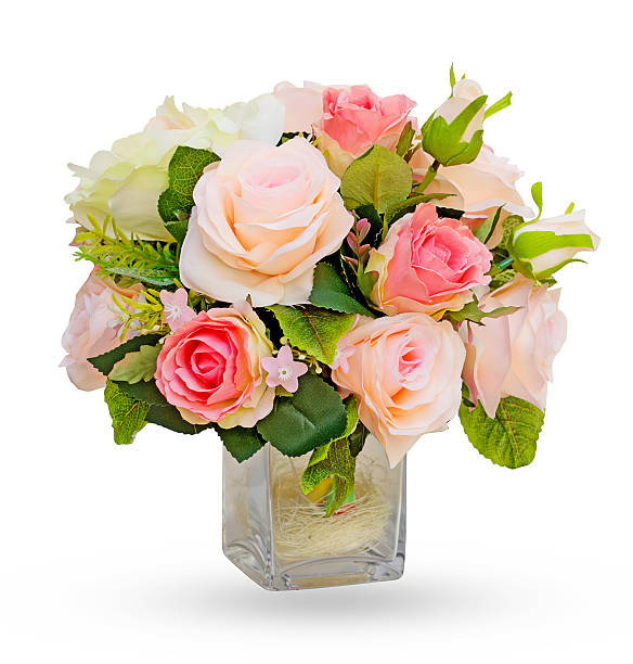 istock Flower in vase isolated white background. 482480588