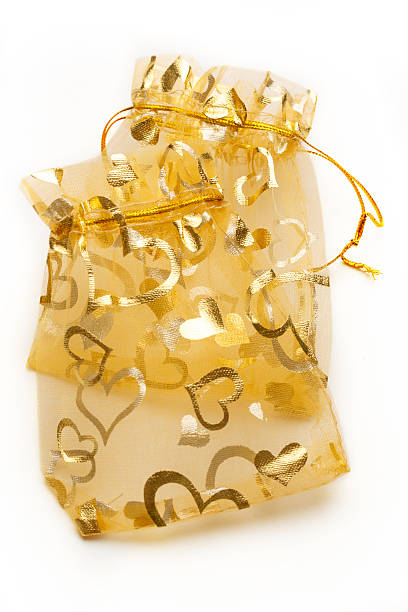 istock Romantic golden gift bags 482482082