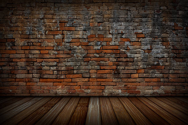 istock The old red brick walls and wood floors. 482482408