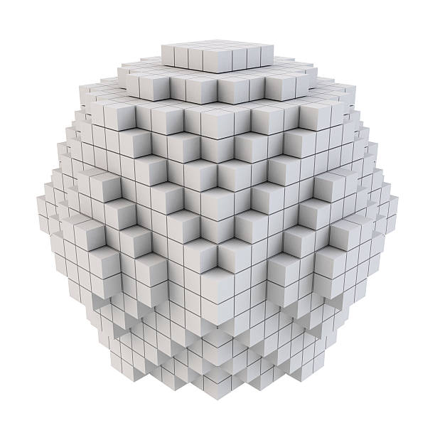istock Abstract spherical shape of cubes 482483226
