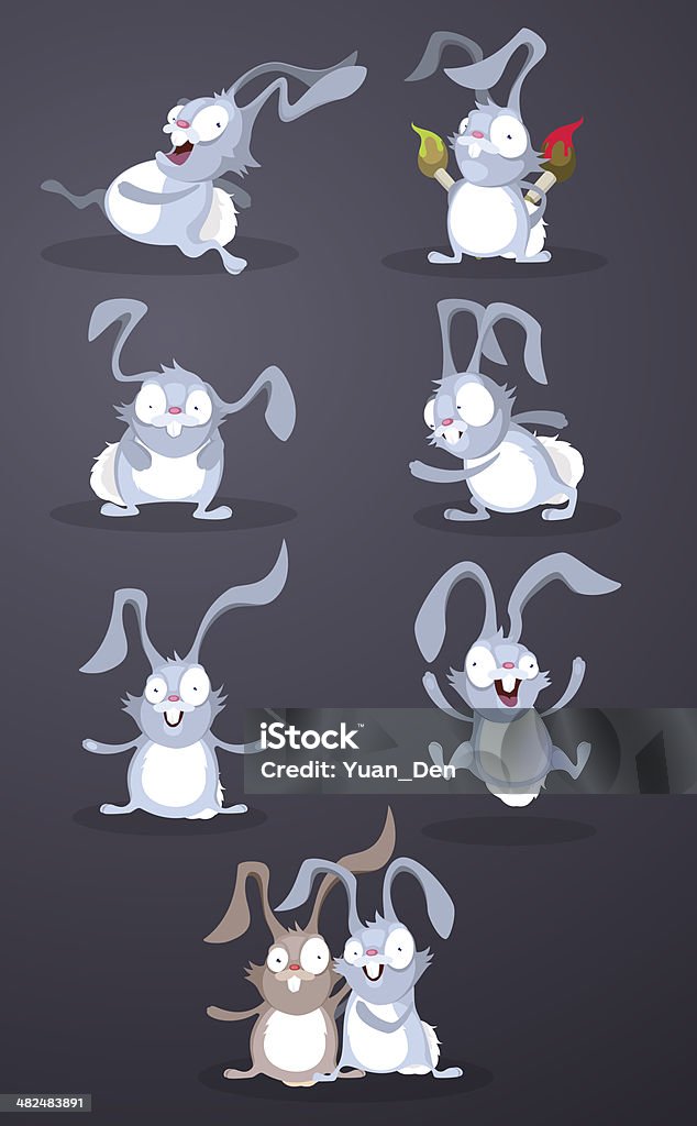 Wierd Cartoon Rabbit Funny Rabbits Stock Illustration - Download Image Now - Bizarre, Rabbit ...