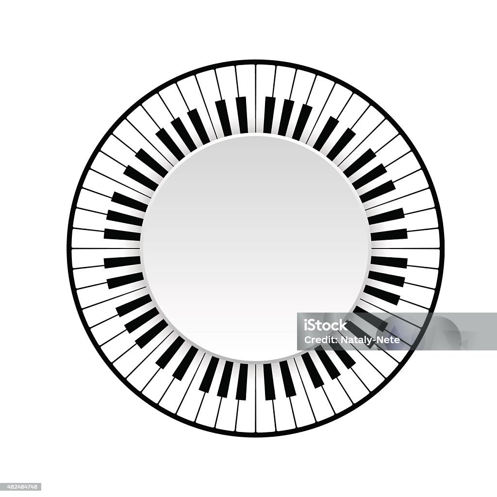 Clavier de piano - clipart vectoriel de Cercle libre de droits