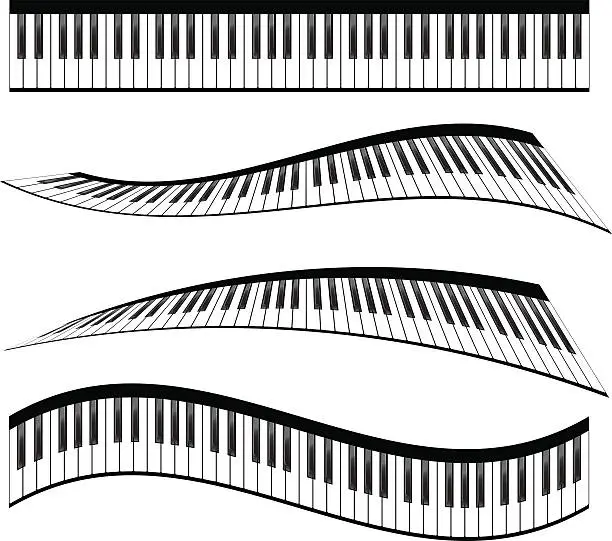 Vector illustration of Piano keyboards