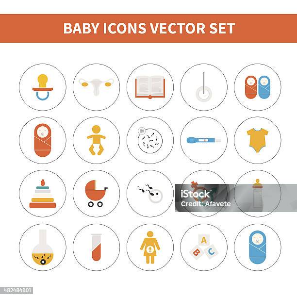 아기 아이콘 건강관리와 의술에 대한 스톡 벡터 아트 및 기타 이미지 - 건강관리와 의술, 베이비샤워, 벡터