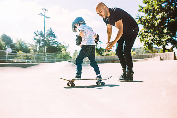 istock Father and Son at Skate Park 482485326