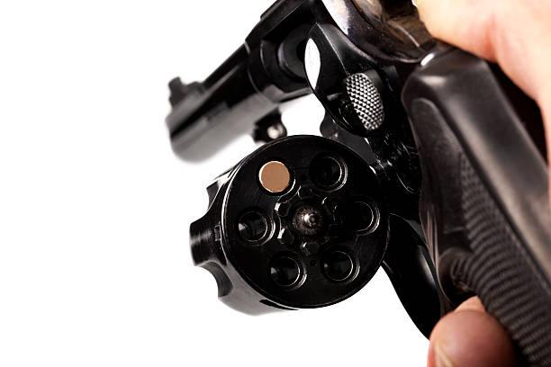 One Bullet In Chamber Of Gun As In Russian Roulette Stock Photo - Download  Image Now - iStock