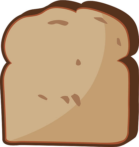 슬라이스 위트 식빵 - brown bread illustrations stock illustrations