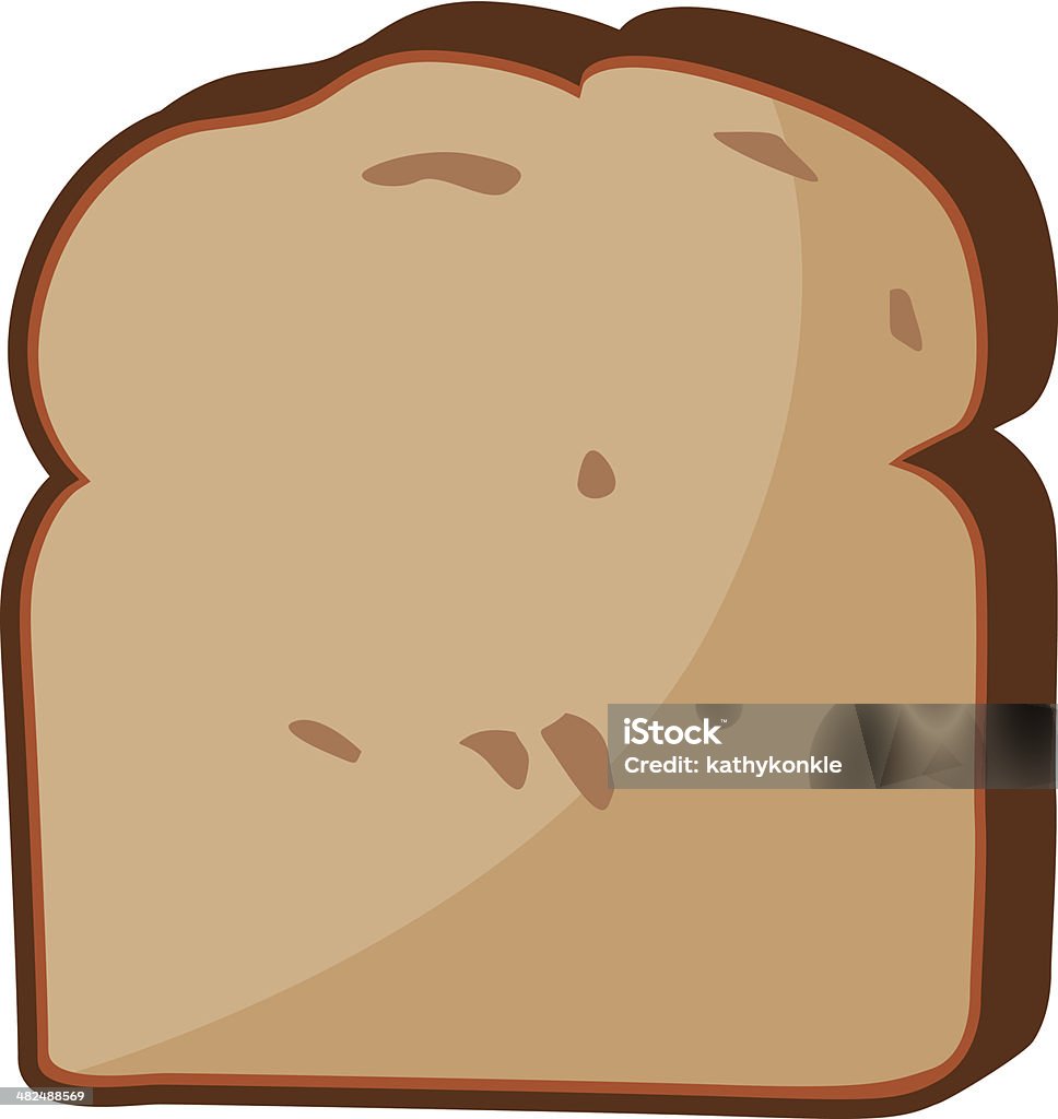 slice of wheat bread A vector illustration of slice of wheat bread. Vector stock vector