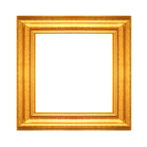 Gold vintage frame isolated on white background Gold vintage frame isolated on white background gold leaf metal photos stock pictures, royalty-free photos & images