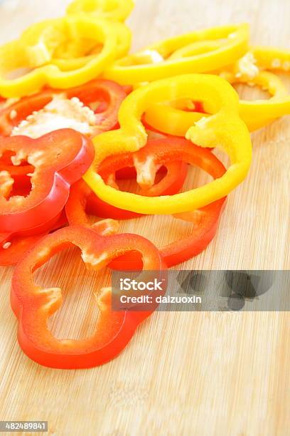 Sliced Bell Peppers Stock Photo - Download Image Now - Bell Pepper, Brown, Cross Section