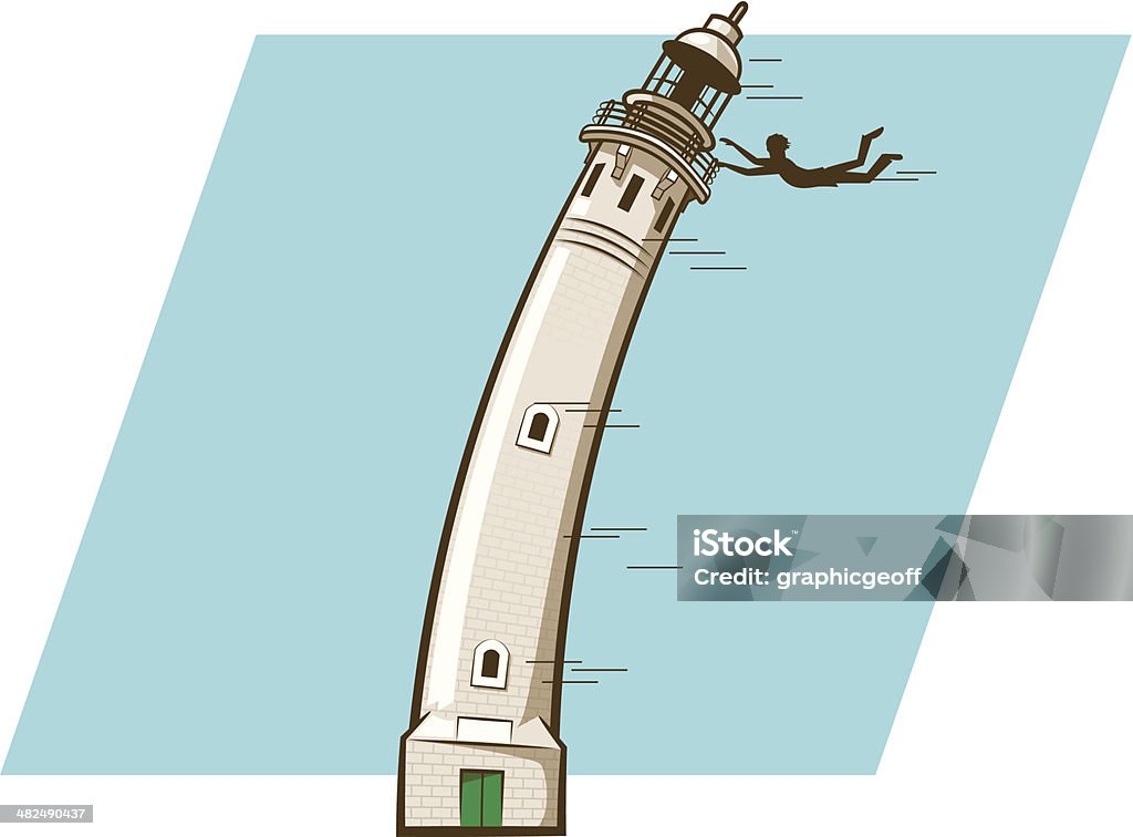 Windy Lighthouse - Lizenzfrei Architektur Vektorgrafik