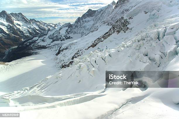 Panorama Scenic Of Great Aletsch Glacier Jungfrau Region Stock Photo - Download Image Now