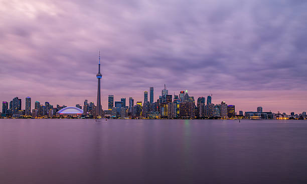 istock Toronto Skyline with a Purple Colored Sky at Sunset 482493824