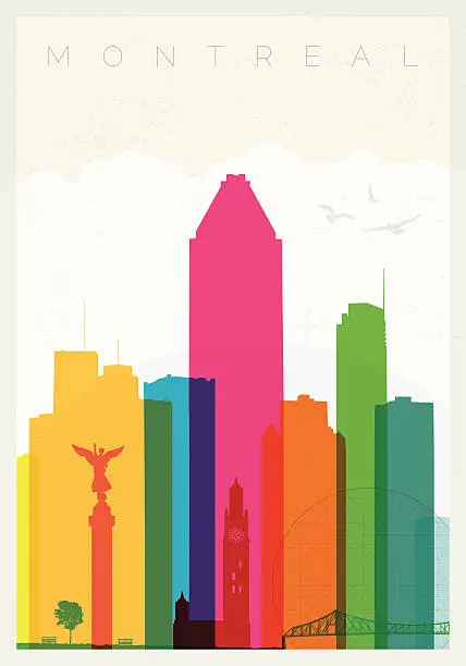 Vector illustration of Montreal poster