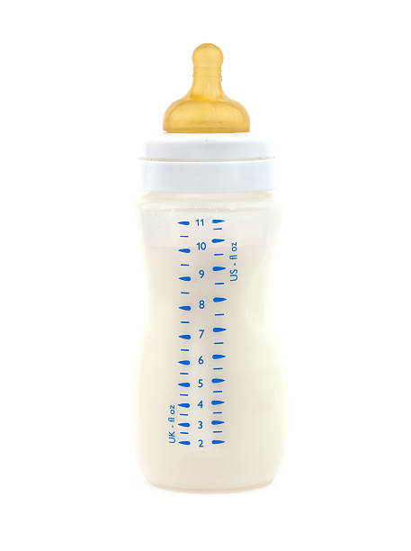 baby bottle isolated stock photo